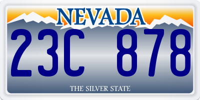 NV license plate 23C878