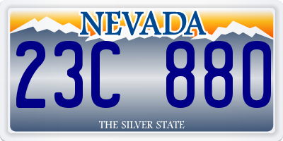 NV license plate 23C880