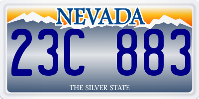 NV license plate 23C883