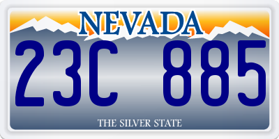 NV license plate 23C885