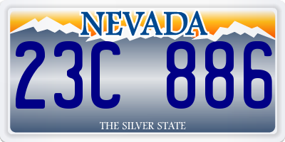NV license plate 23C886
