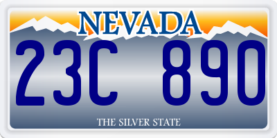 NV license plate 23C890