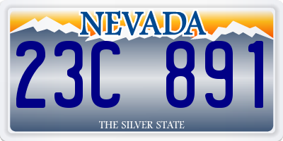 NV license plate 23C891