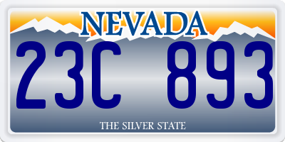 NV license plate 23C893