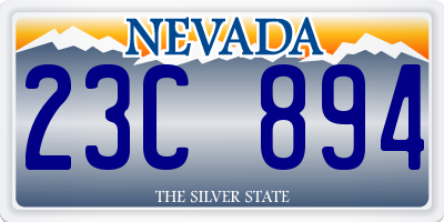 NV license plate 23C894