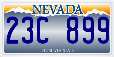 NV license plate 23C899