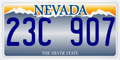 NV license plate 23C907