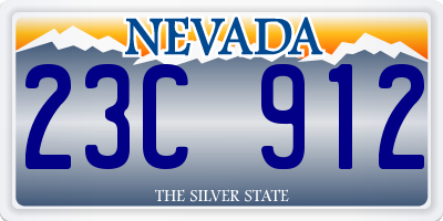 NV license plate 23C912