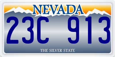 NV license plate 23C913