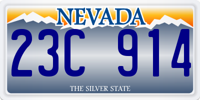 NV license plate 23C914