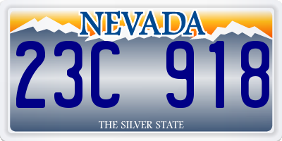 NV license plate 23C918