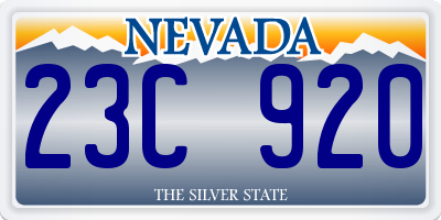 NV license plate 23C920