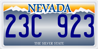 NV license plate 23C923