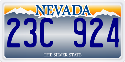 NV license plate 23C924