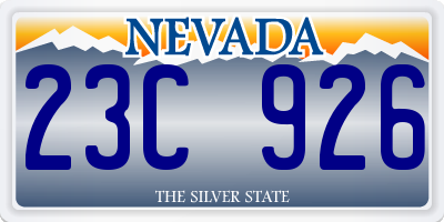 NV license plate 23C926