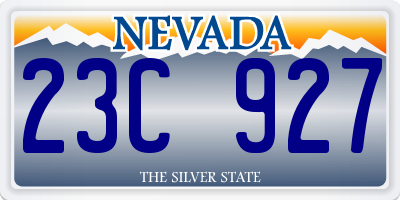 NV license plate 23C927