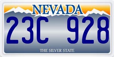 NV license plate 23C928