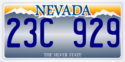 NV license plate 23C929
