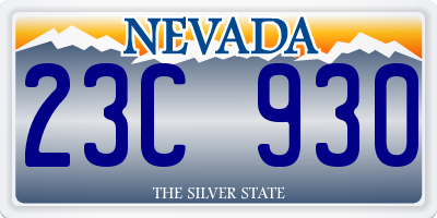 NV license plate 23C930