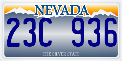 NV license plate 23C936