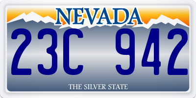 NV license plate 23C942
