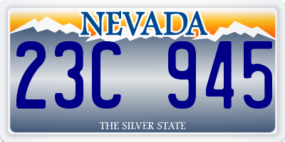 NV license plate 23C945
