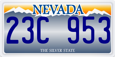 NV license plate 23C953