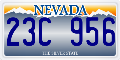 NV license plate 23C956