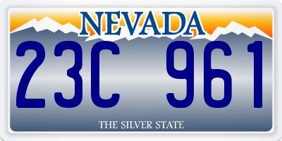 NV license plate 23C961