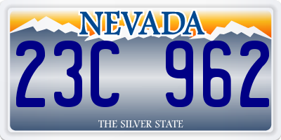 NV license plate 23C962