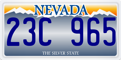 NV license plate 23C965