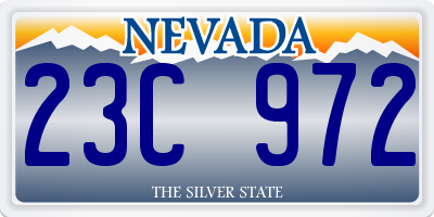 NV license plate 23C972