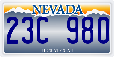 NV license plate 23C980
