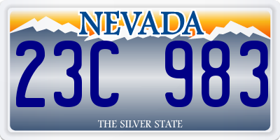 NV license plate 23C983