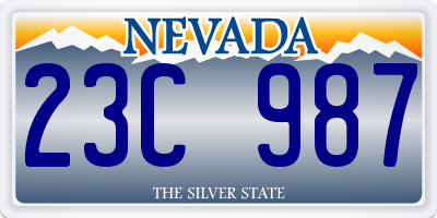 NV license plate 23C987