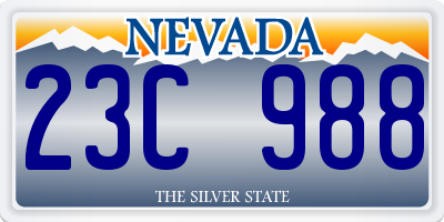 NV license plate 23C988