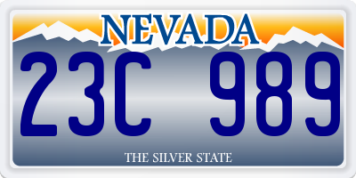 NV license plate 23C989