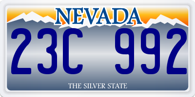NV license plate 23C992