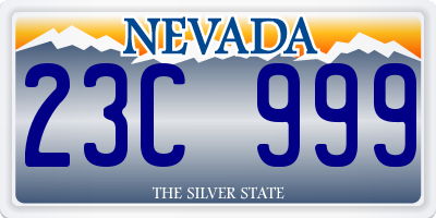 NV license plate 23C999