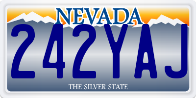 NV license plate 242YAJ