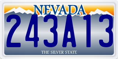 NV license plate 243A13