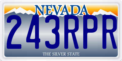 NV license plate 243RPR