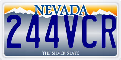 NV license plate 244VCR