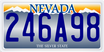 NV license plate 246A98