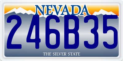 NV license plate 246B35