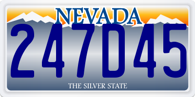 NV license plate 247D45