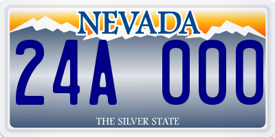 NV license plate 24A000