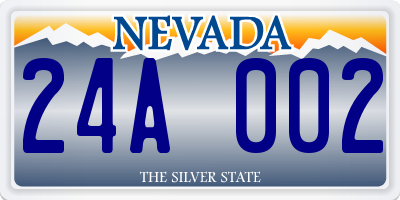 NV license plate 24A002