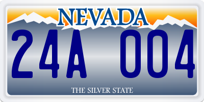 NV license plate 24A004