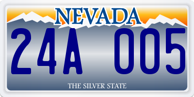 NV license plate 24A005